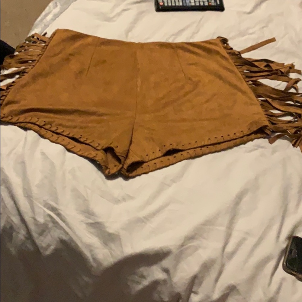 Suede shorts